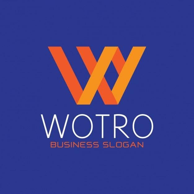 Orange Blue Logo - Orange letter w logo Vector