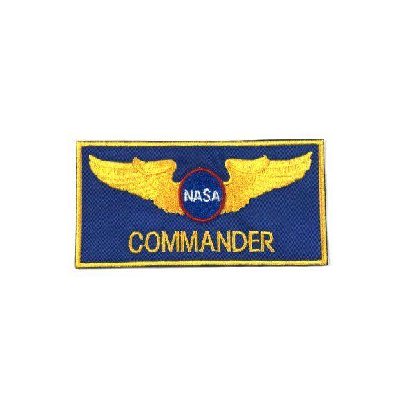 NASA Commander Logo - Astronaut Costume Commander Embroidered Iron On Patch | Etsy