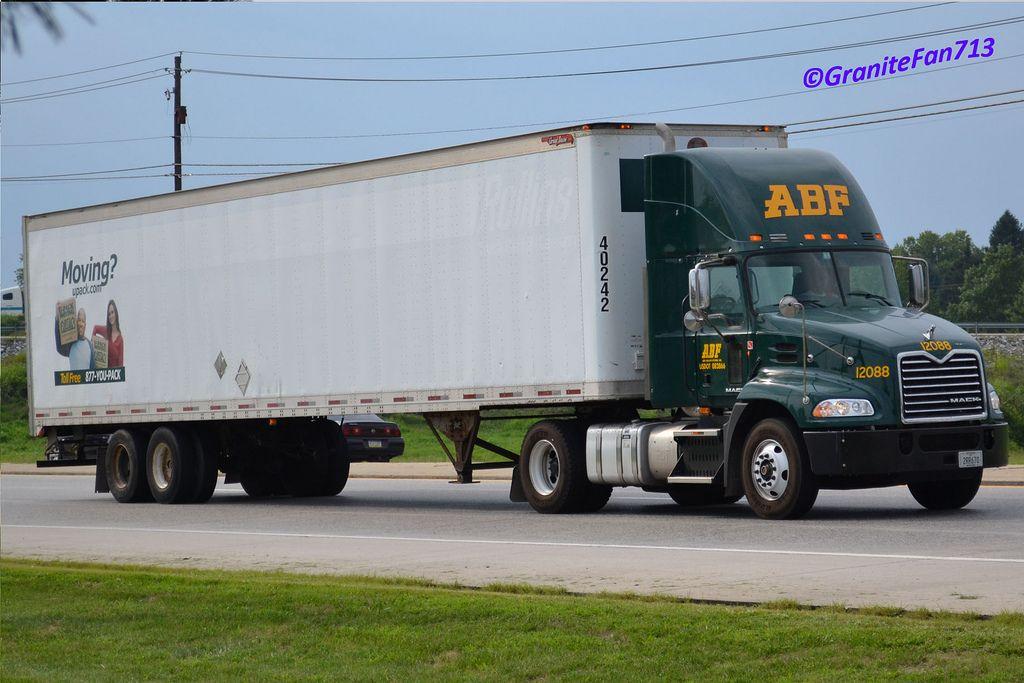 ABF Freight Logo - ABF Freight Mack Pinnacle with a Long Box. Trucks, Buses, & Trains