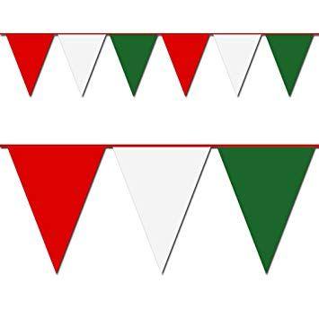 Red and Green Triangle Logo - Amazon.com : Red, White and Green Triangle Pennant Flag 100 Ft ...