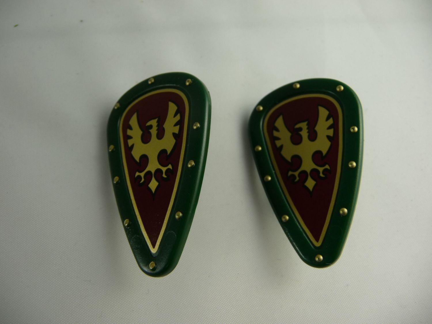 Green and Gold Shield Logo - Playmobil Set of 2 Green Gold Shields Bordeaux