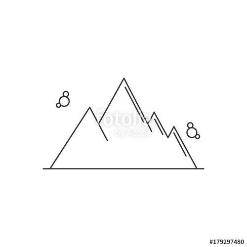 Mountain Outline Logo - Mountain logo icon outline design vector illustration for your brand ...