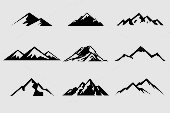 Mountain Outline Logo - Mountain Outline