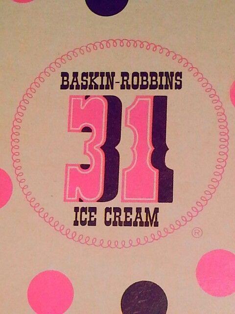 BR Ice Cream Logo - 1970s Baskin Robbins 31 Flavors Ice Cream logo. History