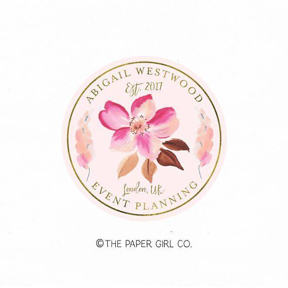 Flower and Friends Logo - event planner logo florist logo flower logo vintage flower | Friends ...