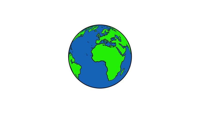Cartoon Earth Logo - 4k00:154k Spinning Earth on White Background Animation Seamless ...
