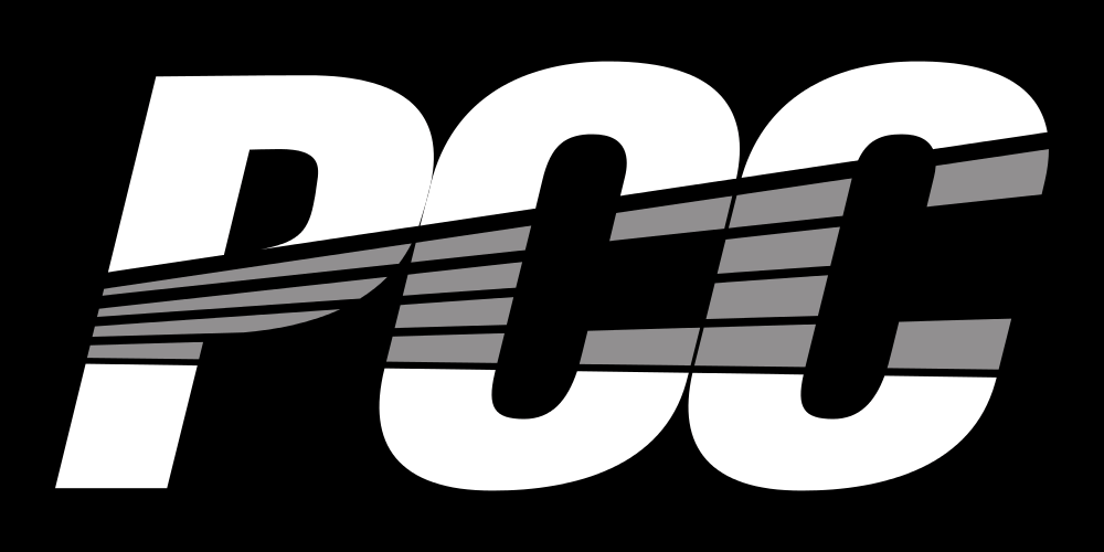 Unique letter pcc logo design Royalty Free Vector Image