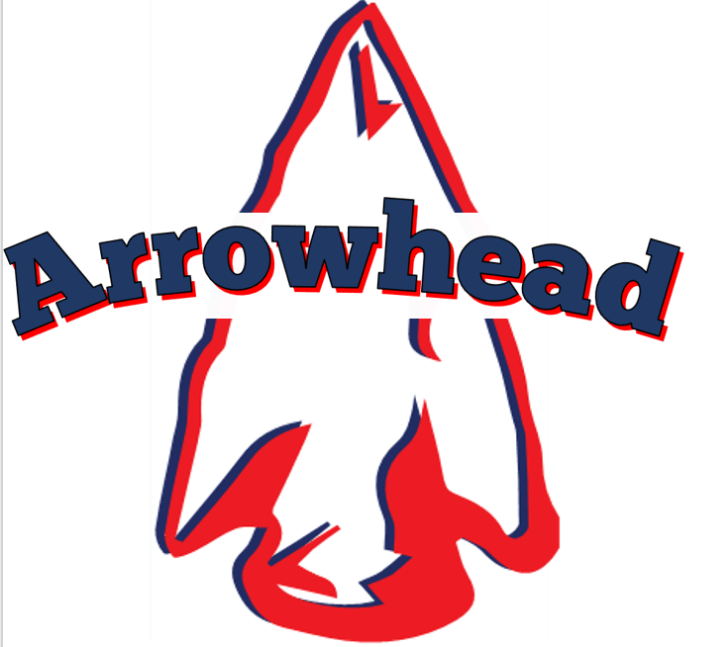 Arrowhead Sports Logo - Arrowhead with Blue Letters Lineup School & Sports Attire
