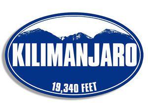 Blue Mountain Logo - 3x5 inch Blue Mountain Oval KILIMANJARO Sticker - tanzania mount rv ...
