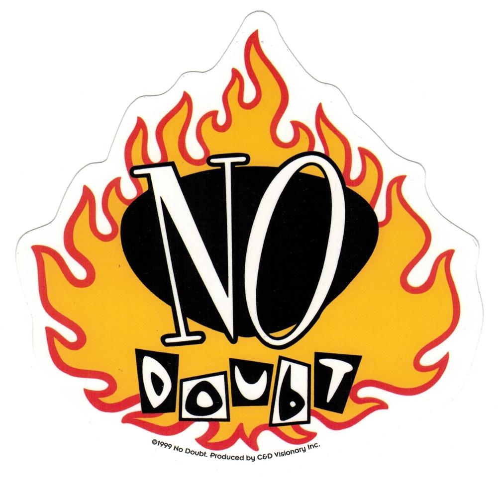 No Doubt Logo - No Doubt Flame Logo Sticker