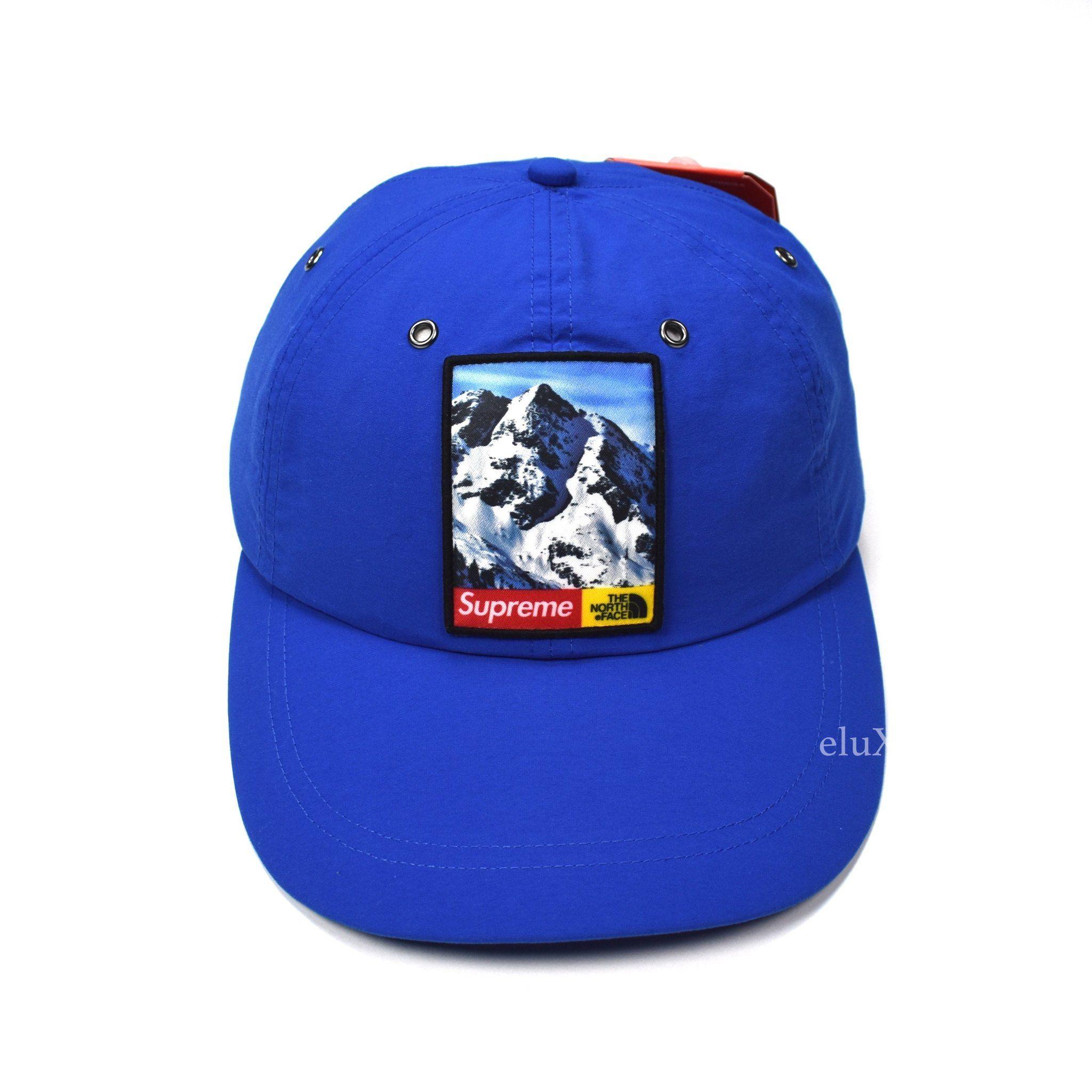 Blue Mountain Logo - Supreme x The North Face - Royal Blue Mountain Photo Box Logo Hat ...