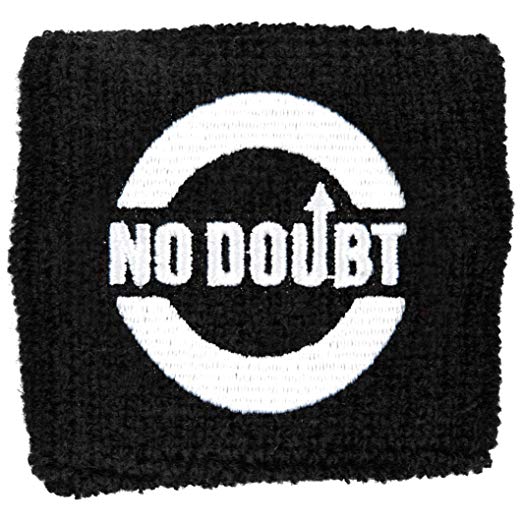 No Doubt Logo - No Doubt Men's Logo Athletic Wristband Black: Clothing