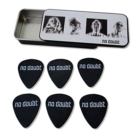 No Doubt Logo - No Doubt Logo 6 Guitar Picks in Collectors Tin: Musical