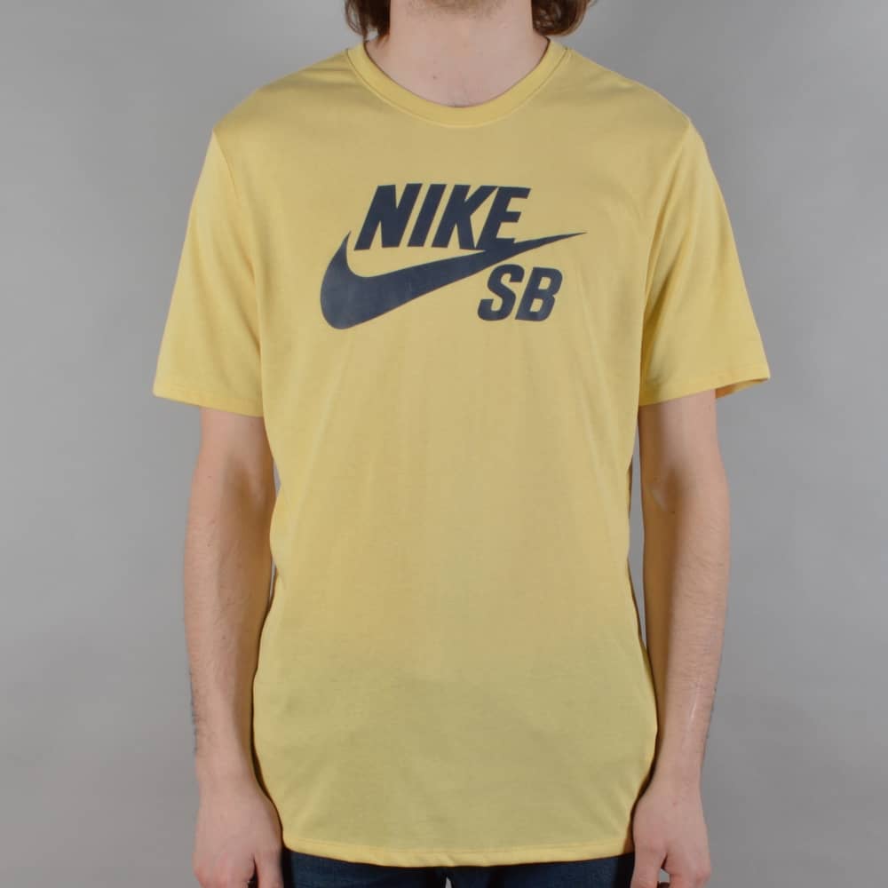 Nike Skate Logo - Nike SB Logo Skate T-Shirt - Lemon Wash/Thunder Blue - SKATE ...