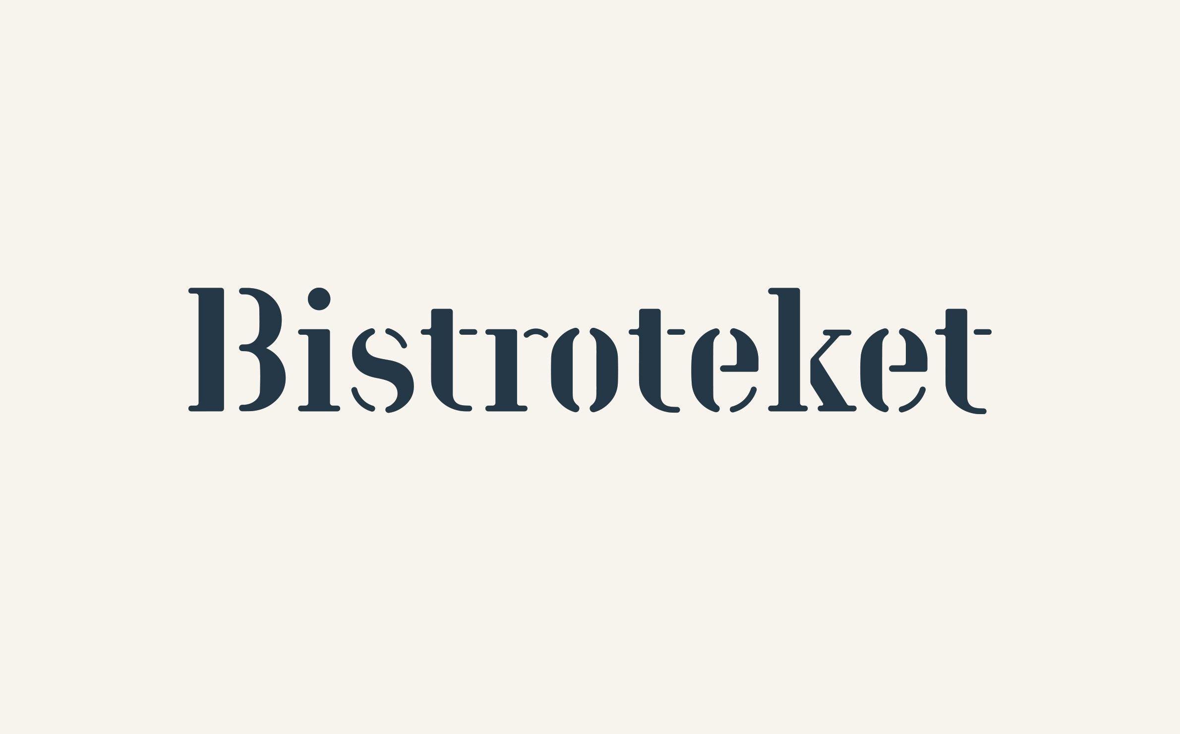 Swedish Restaurant Logo - Great stencil friendly typographical solution for Bistroteket