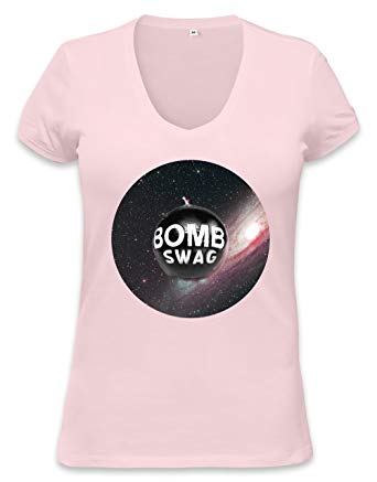 Swag Bomb Logo - Bomb swag Womens V-neck T-shirt XX-Large: Amazon.co.uk: Clothing