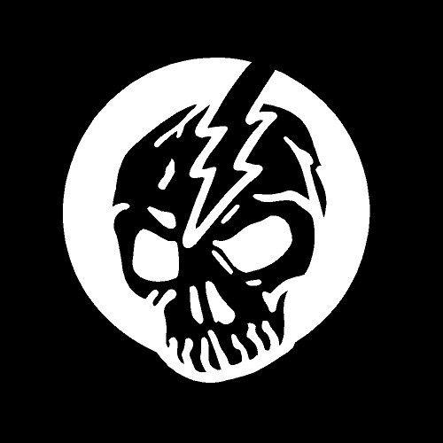 Skull with Lightning Bolt Logo - Lightning Bolt Stencil Group with 76+ items