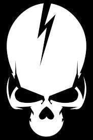 Skull with Lightning Bolt Logo - Digital Fonts Machine