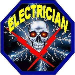 Skull with Lightning Bolt Logo - electrician-skull-lightning-bolts CE3A | eBay