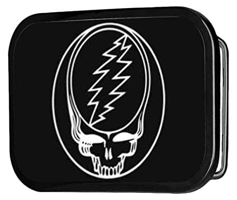 Skull with Lightning Bolt Logo - Grateful Dead Psychedelic Rock Black Lightning Bolt Skull Rockstar ...