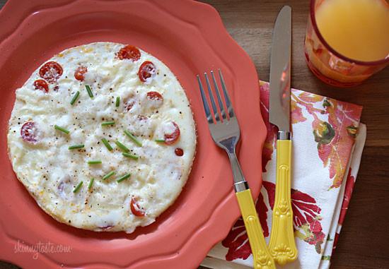 Egg White and Red Logo - Tomato Mozzarella Egg White Omelet