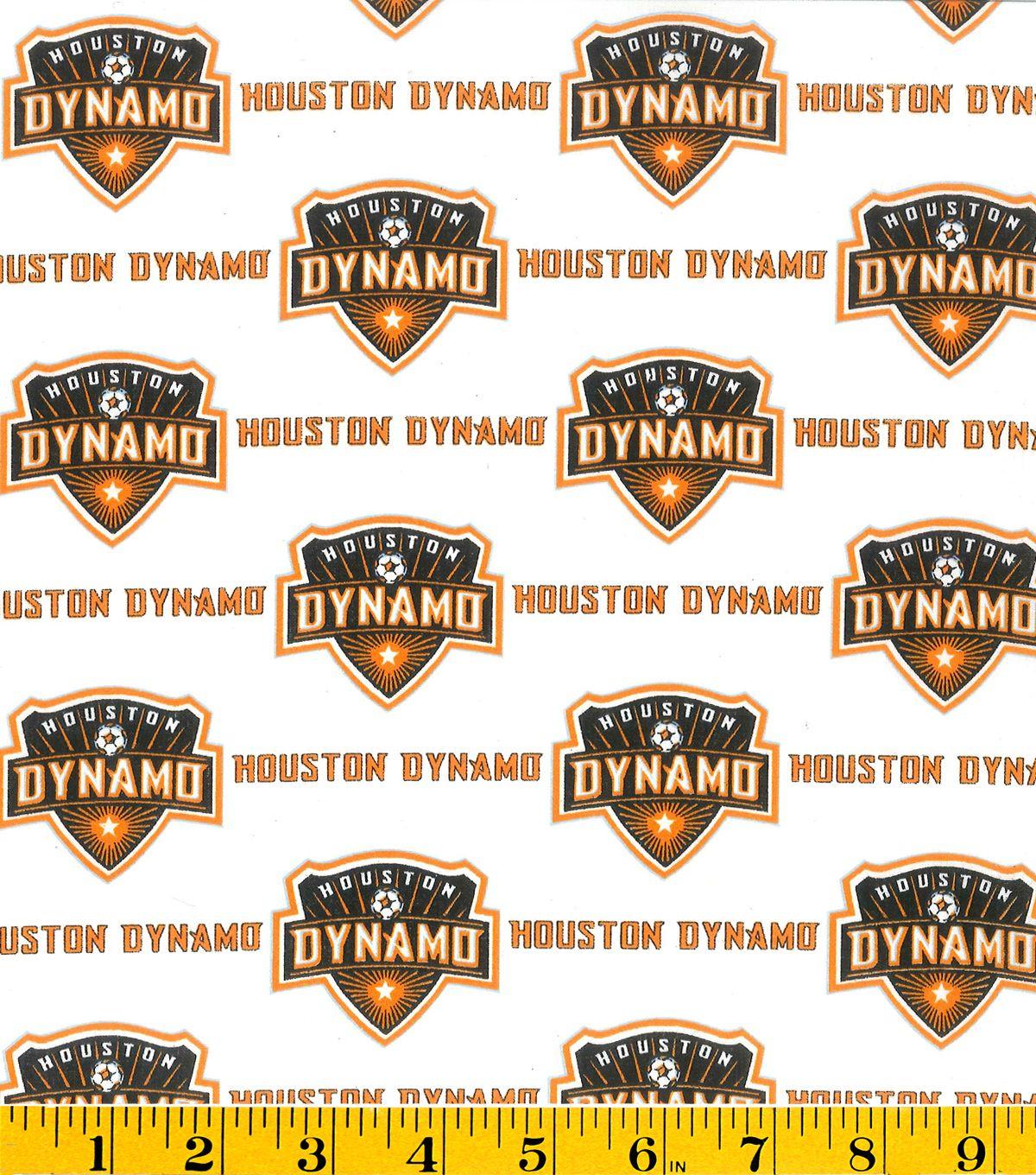 Dynamo Logo - Houston Dynamo Cotton Fabric -Logo