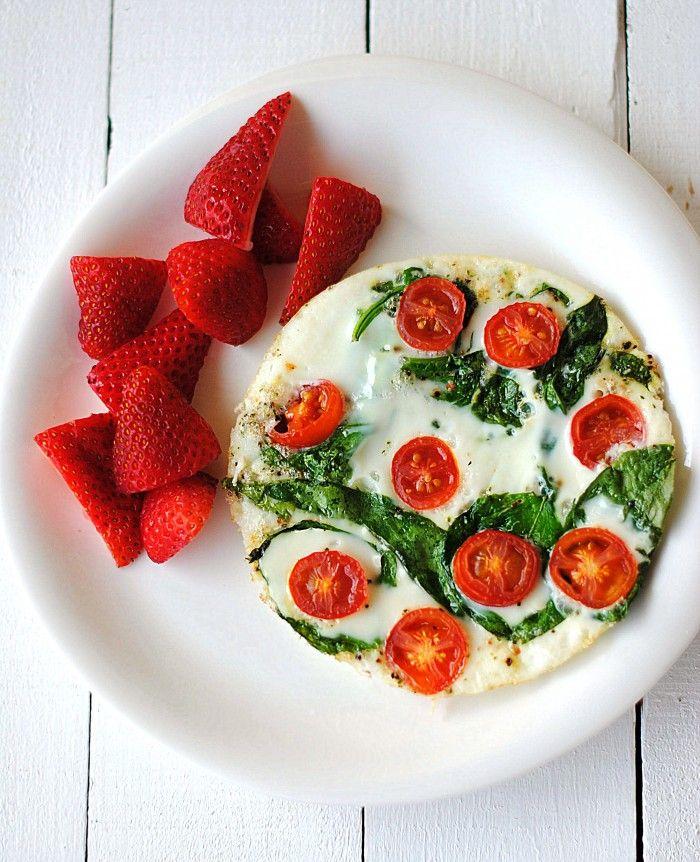 Egg White and Red Logo - Spinach and Egg White Omelet - Eat Yourself Skinny