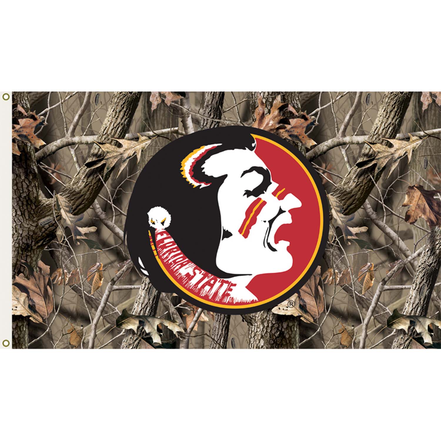 Camo Flag Logo - Florida State Seminoles 3ft x 5ft Team Flag - Realtree Camo Design