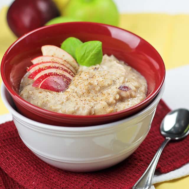 Egg White and Red Logo - Fluffy Apple Cinnamon Egg White Oatmeal • The Healthy Foodie