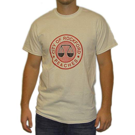 Rockford Peaches Logo - Rockford Peaches Logo Jersey T Shirt: Clothing