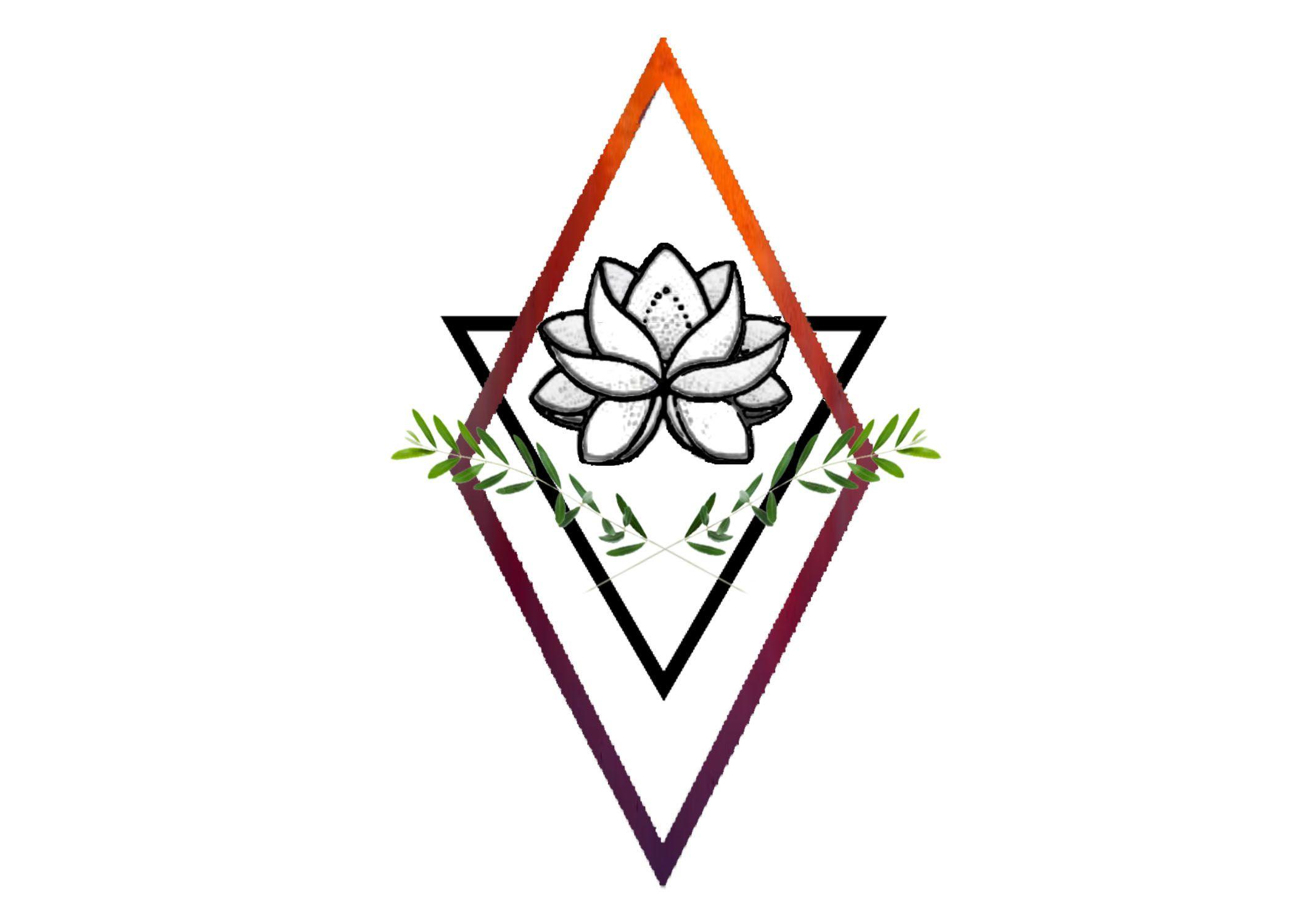 Triangle Lotus Flower Logo - Tattoo designed by me Lotus flower Triangle Geometric Botanical ...