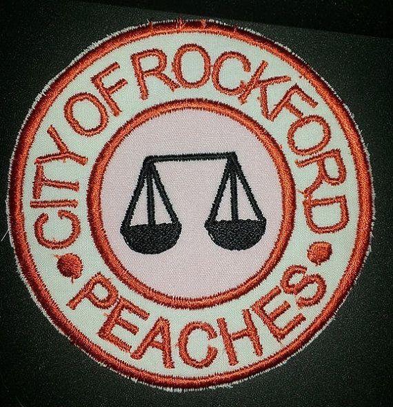 Rockford Peaches Logo - Rockford Peaches Costume Patches by designingtwining on Etsy, $24.00 ...