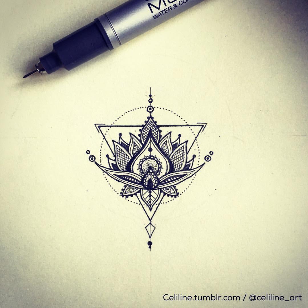 Triangle Lotus Flower Logo - LOTUS FLOWER. Tattoo design and idea, geometric, illustration ...