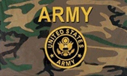 Camo Flag Logo - Army Camo Flag 3x5 FT Gold Seal Veteran Vet Active Emblem Camouflage ...
