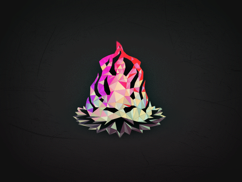 Triangle Lotus Flower Logo - Light Meditation Triangle Logo by Breno Bitencourt | Dribbble | Dribbble