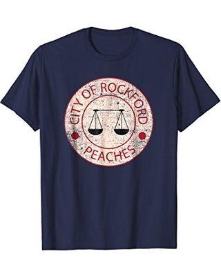 Rockford Peaches Logo - Check Out These Major Deals on Baseball Tshirt Rockford Peaches ...