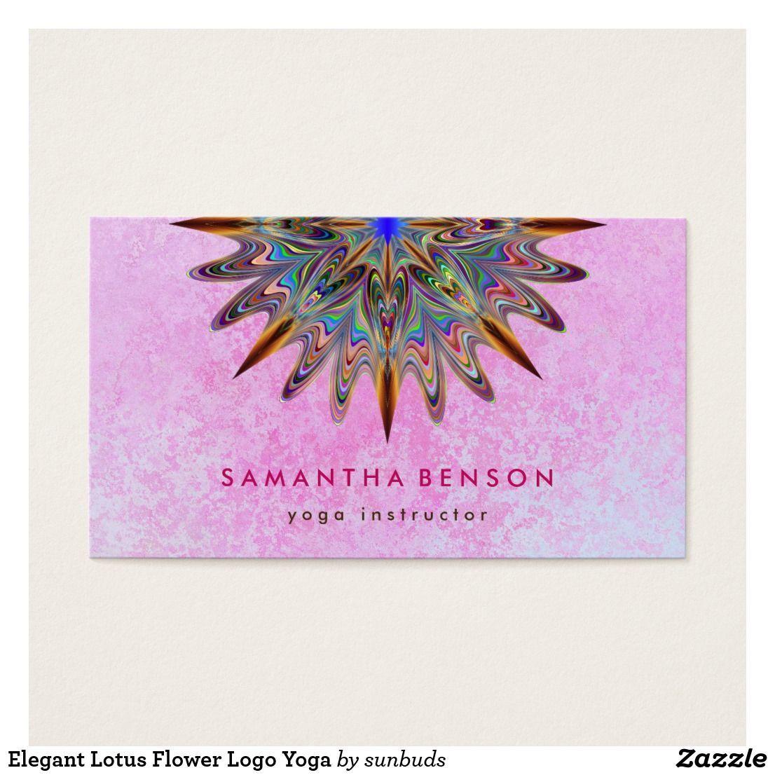 Triangle Lotus Flower Logo - Elegant Lotus Flower Logo Yoga Business Card | Flower logo, Business ...