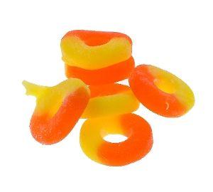 Yellow and Red Candy Logo - 4.5 LBS ALBANESE SUGAR FREE PEACH RINGS - GLUTEN FREE GUMMY CANDY | eBay