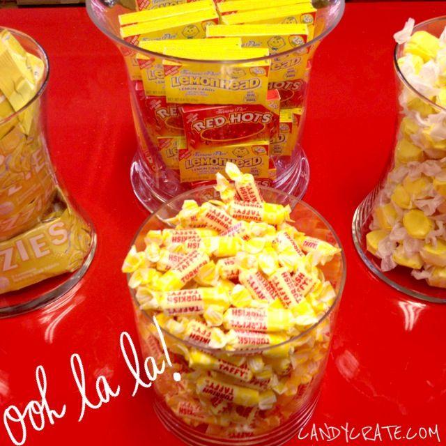Yellow and Red Candy Logo - Candy Crate : Red & Yellow Retro Candy Buffet