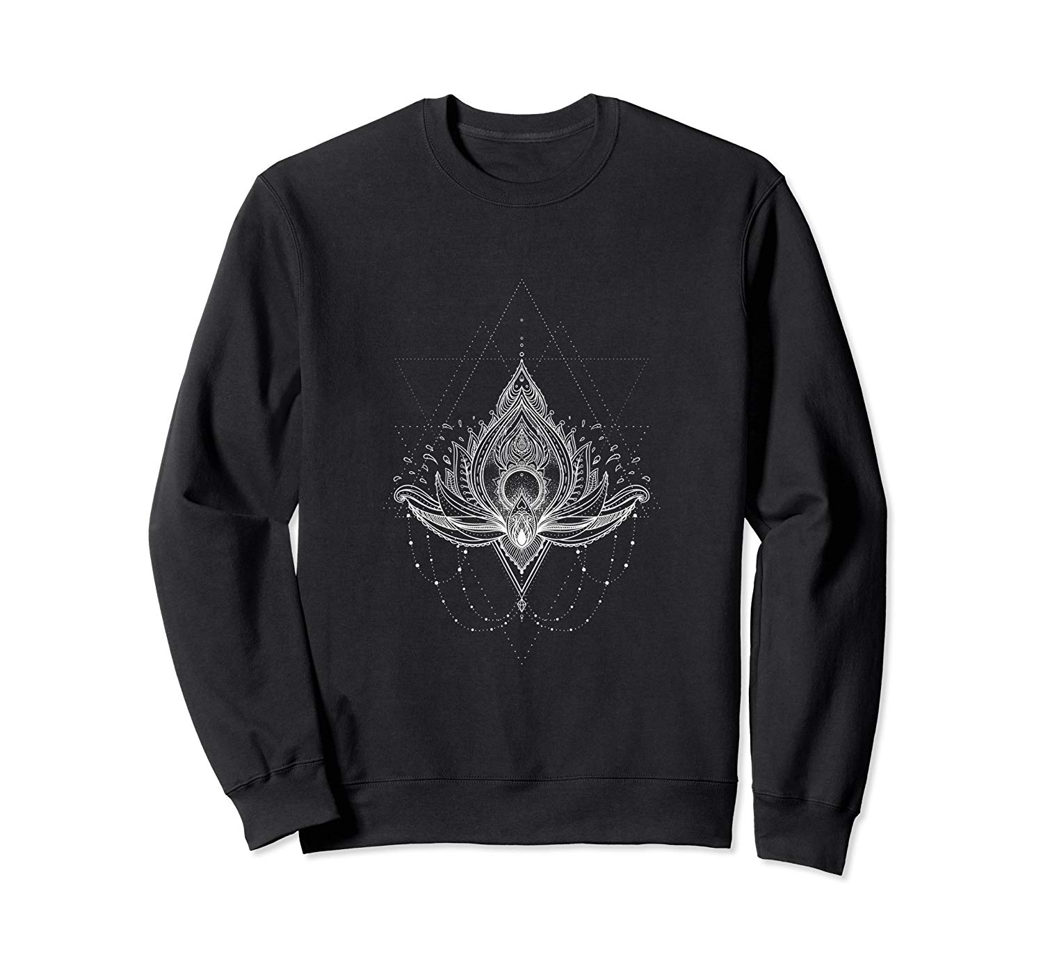 Triangle Lotus Flower Logo - Mandala Sweatshirt: Lotus Flower Triangle Tattoo & Necklace-alottee ...