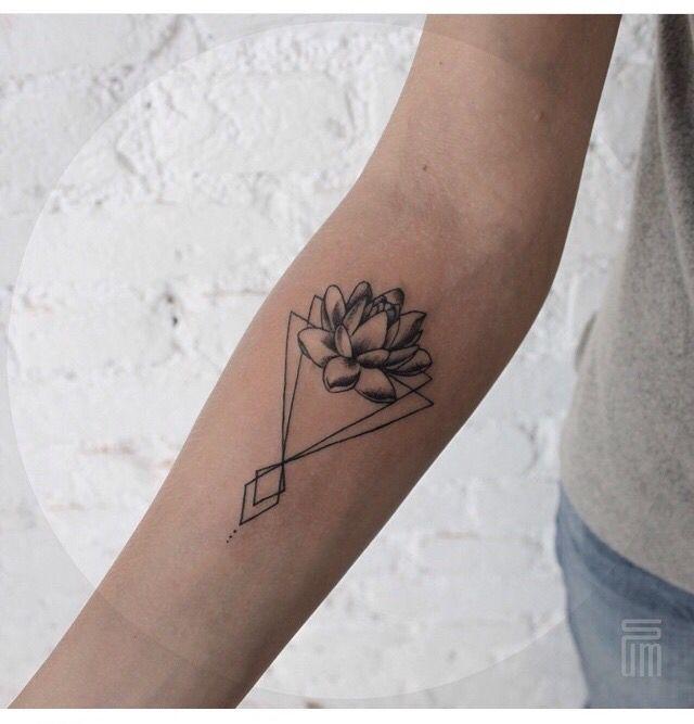 Triangle Lotus Flower Logo - Triangle lotus tattoo … | tattoos | Tatto…