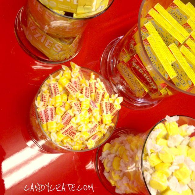 Yellow and Red Candy Logo - Candy Crate : Red & Yellow Retro Candy Buffet