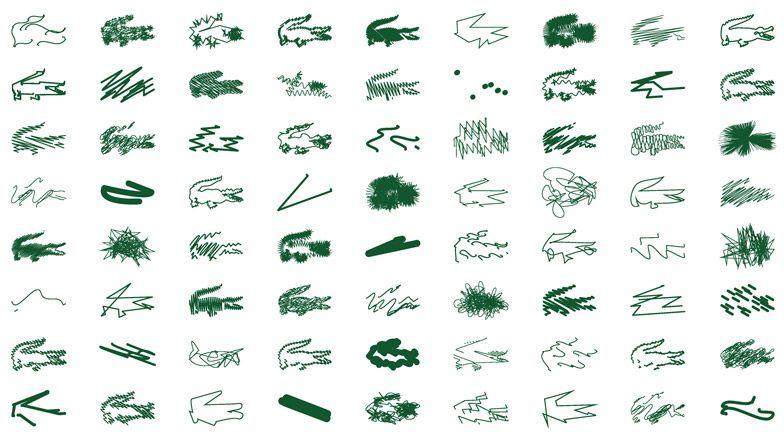 Green Squiggly Logo - Peter Saville abstracts Lacoste logo for Holiday Collector polo shirts