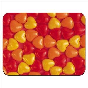 Yellow and Red Candy Logo - Yellow Orange Red Candy Hearts Tasty Premium Thick Rubber Mouse Mat ...