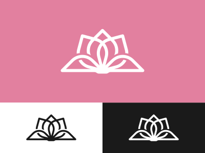 Triangle Lotus Flower Logo - Lotus Book Logo Design | logo inspiration | Logo design, Book logo ...