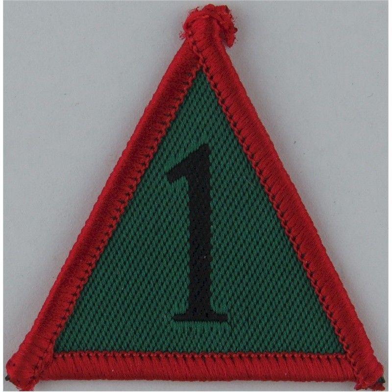 Red and Green Triangle Logo - 1st (UK) Mechanized Brigade (Black Green Triangle Military Formatio