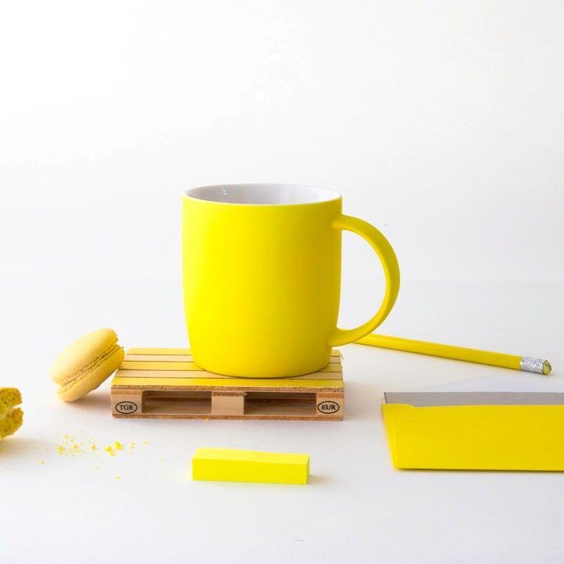 Yellow and Red Candy Logo - Neon Mug (Yellow) - Red Candy