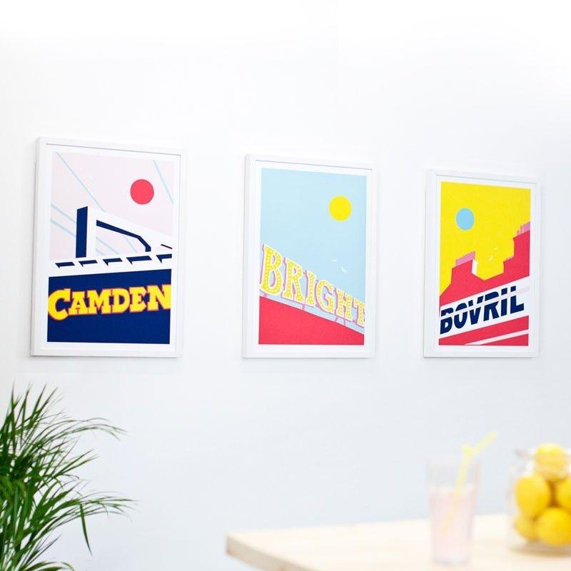 Yellow and Red Candy Logo - Evermade Camden Lock Framed Print - Red Candy