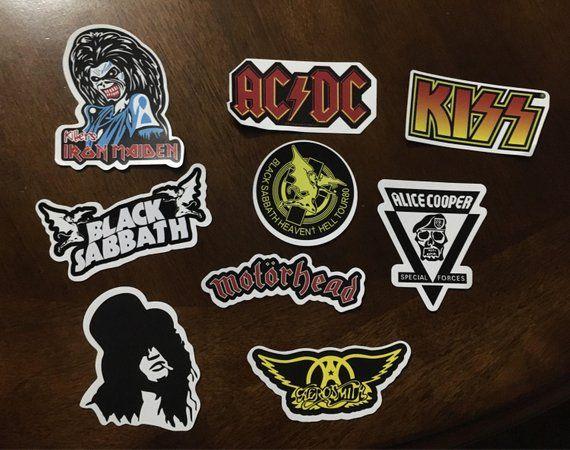 80s Rock Band Logo - 80s Rock Band Stickers | Etsy