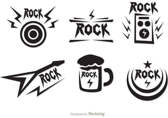 80s Rock Band Logo - Rock Music Symbols Vectors Pack - WeLoveSoLo